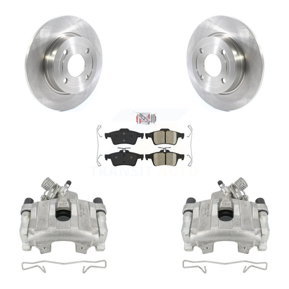 Rear Disc Brake Caliper Rotors And Ceramic Pads Kit For 2018-2021 Ford EcoSport FWD KC8-100678N