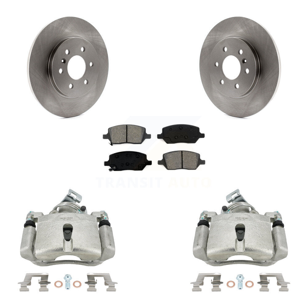 Rear Disc Brake Caliper Rotors And Semi-Metallic Pads Kit For Chevrolet Uplander Pontiac Montana Buick Terraza Saturn Relay KC8-100678S by Transit Auto