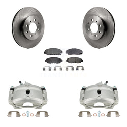 Front Disc Brake Caliper Rotors And Ceramic Pads Kit For Honda Civic KC8-100678T