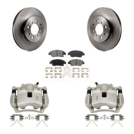 Front Disc Brake Caliper Rotors And Ceramic Pads Kit For 2007-2008 Honda Fit KC8-100679T