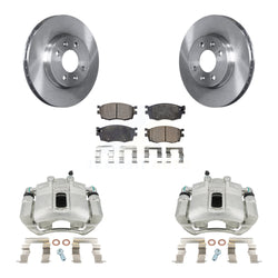 Front Disc Brake Caliper Rotors And Ceramic Pads Kit For Hyundai Accent Kia Rio Rio5 KC8-100680T