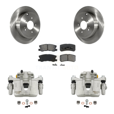 Rear Disc Brake Caliper Rotors And Semi-Metallic Pads Kit For Mitsubishi Endeavor KC8-100682S