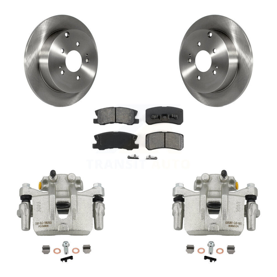 Rear Disc Brake Caliper Rotors And Semi-Metallic Pads Kit For Mitsubishi Endeavor KC8-100682S