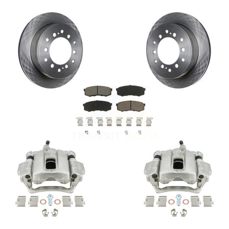 Rear Disc Brake Caliper Rotors And Ceramic Pads Kit For Toyota 4Runner Lexus GX460 KC8-100683C by Transit Auto