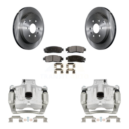 Rear Brake Caliper Rotors & Semi-Metallic Pad Kit For GMC Acadia Buick Enclave Chevrolet KC8-100683P