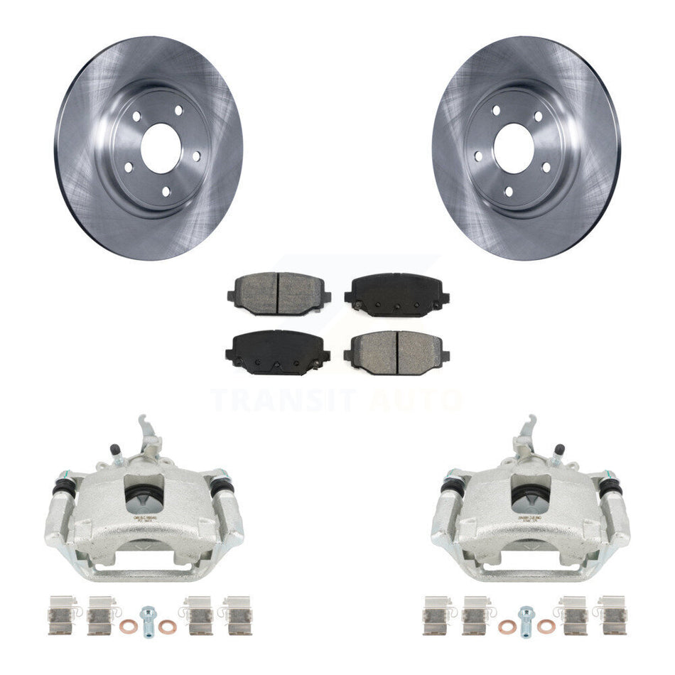 Rear Disc Brake Caliper Rotors And Semi-Metallic Pads Kit For 2014-2020 Dodge Journey KC8-100683S