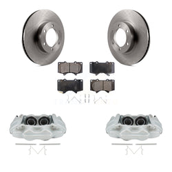 Front Disc Brake Caliper Rotors And Ceramic Pads Kit For 2003-2009 Lexus GX470 KC8-100684T