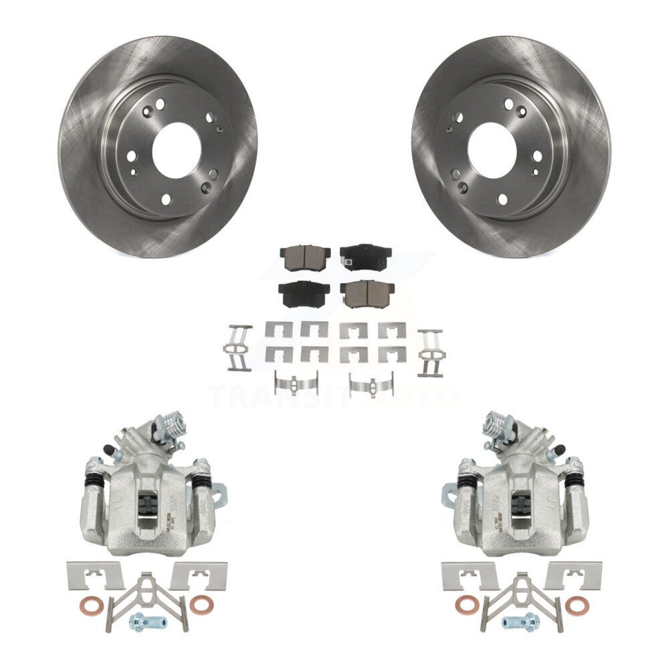 Rear Disc Brake Caliper Rotors And Ceramic Pads Kit For Honda Civic Acura CSX ILX KC8-100686C