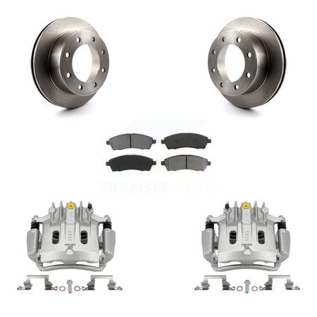Rear Disc Brake Caliper Rotors And Semi-Metallic Pads Kit For Ford Excursion KC8-100686S