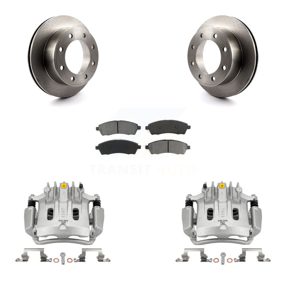 Rear Disc Brake Caliper Rotors And Semi-Metallic Pads Kit For Ford Excursion KC8-100686S
