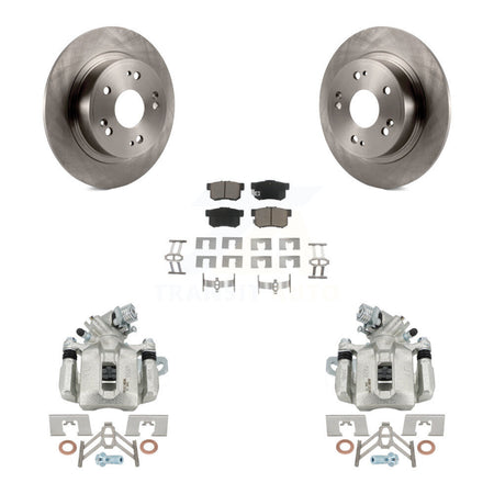 Rear Disc Brake Caliper Rotors And Ceramic Pads Kit For 2016-2018 Acura ILX KC8-100687C