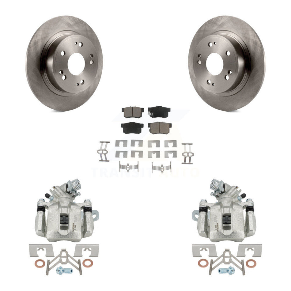 Rear Disc Brake Caliper Rotors And Ceramic Pads Kit For 2016-2018 Acura ILX KC8-100687C