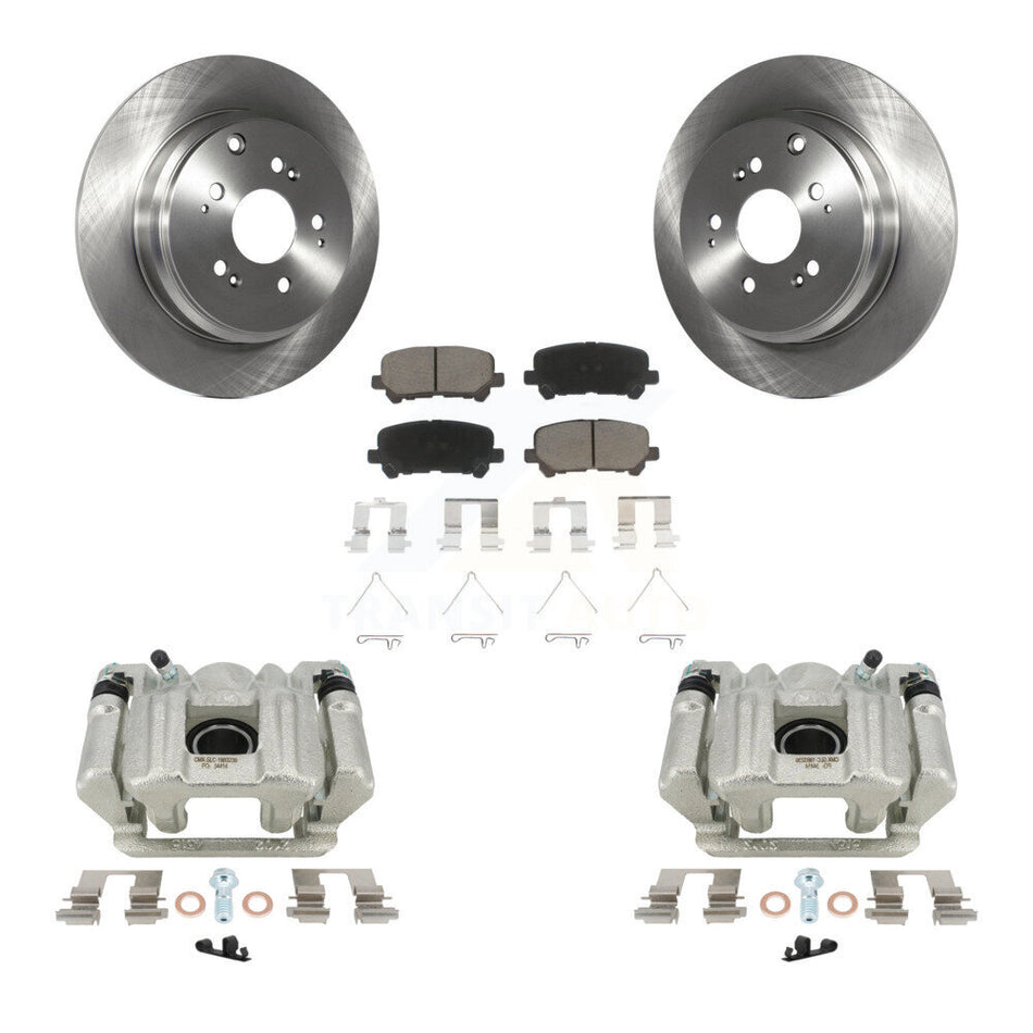 Rear Disc Brake Caliper Rotors And Ceramic Pads Kit For Acura MDX ZDX KC8-100688C by Transit Auto