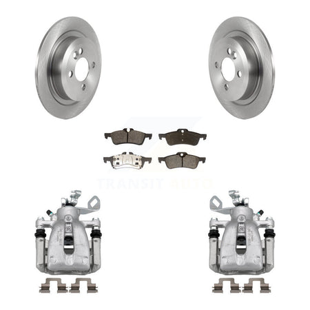 Rear Disc Brake Caliper Rotor And Semi-Metallic Pad Kit For 2007 Mini Cooper Convertible KC8-100688P
