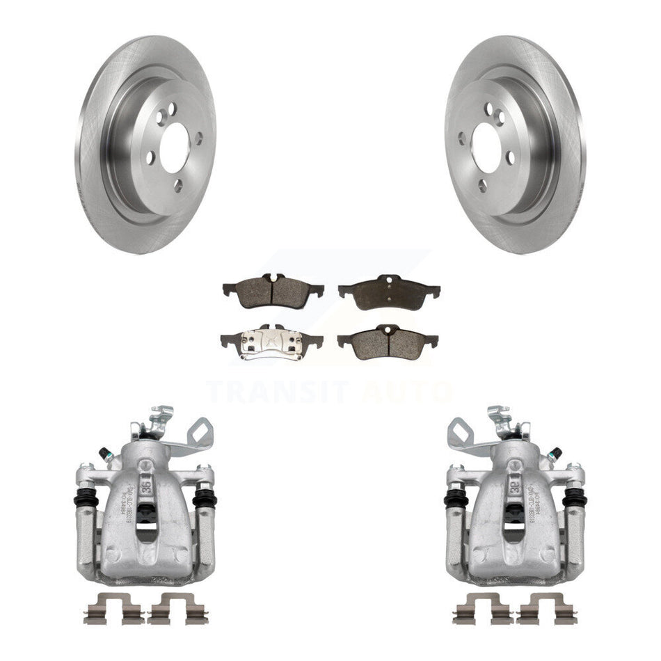 Rear Disc Brake Caliper Rotor And Semi-Metallic Pad Kit For 2007 Mini Cooper Convertible KC8-100688P