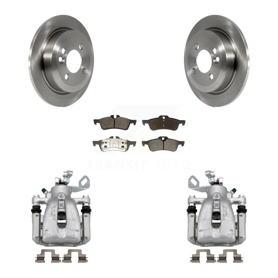 Rear Disc Brake Caliper Rotor And Semi-Metallic Pad Kit For 2007 Mini Cooper Convertible KC8-100689P