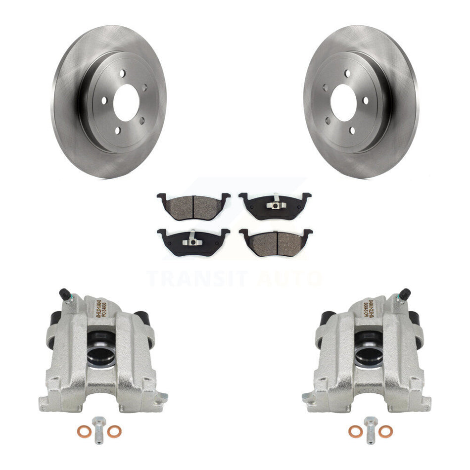 Rear Brake Caliper Rotor And Semi-Metallic Pad Kit For Ford Escape Mazda Tribute Mercury KC8-100689S
