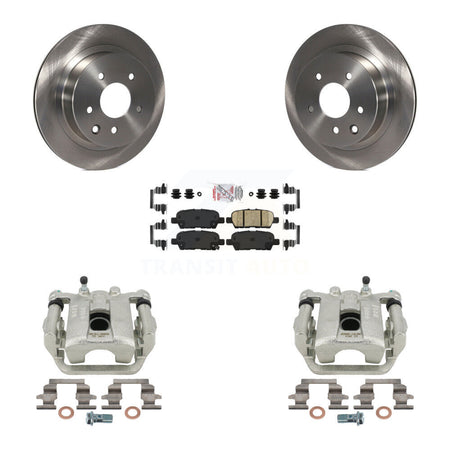 Rear Disc Brake Caliper Rotors And Ceramic Pads Kit For Nissan Rogue Sport LEAF KC8-100691N by Transit Auto