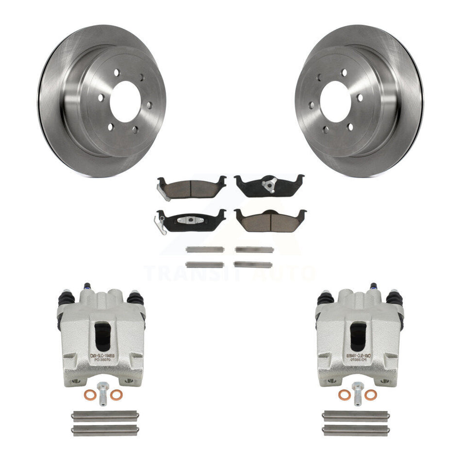 Rear Disc Brake Caliper Rotors And Ceramic Pads Kit For Ford F-150 Lincoln Mark LT KC8-100692C