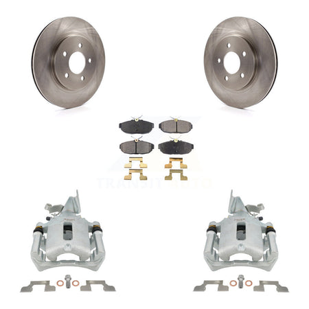 Rear Disc Brake Caliper Rotors And Semi-Metallic Pads Kit For Ford Mustang KC8-100692P