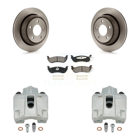 Rear Disc Brake Caliper Rotors And Semi-Metallic Pads Kit For 2010-2011 Ford Ranger KC8-100692S by Transit Auto