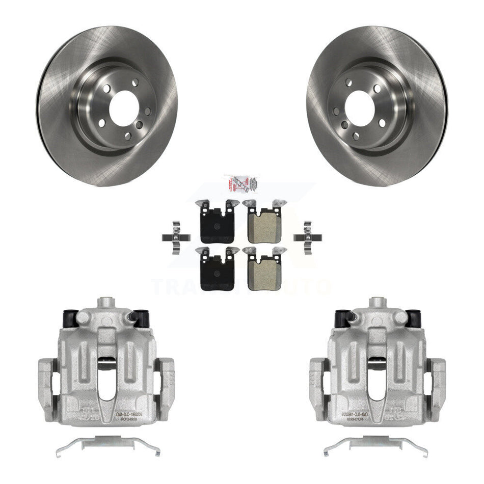 Rear Disc Brake Caliper Rotors And Semi-Metallic Pads Kit For BMW 328i KC8-100693N