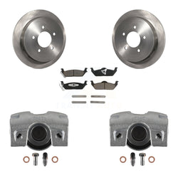 Rear Disc Brake Caliper Rotors And Ceramic Pads Kit For 2004 Ford F-150 With 5 Lug Wheels 11th Digit Of Vin Is C KC8-100694C