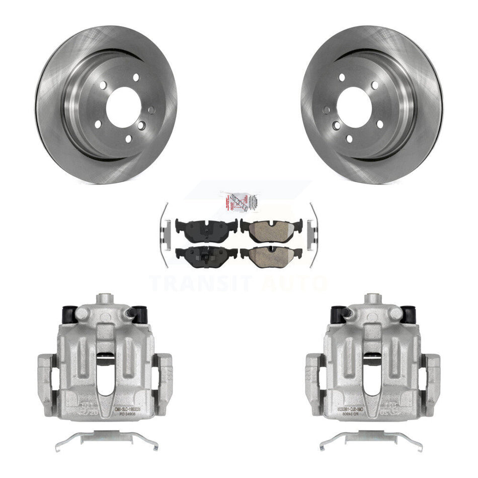 Rear Disc Brake Caliper Rotors And Semi-Metallic Pads Kit For BMW 328i xDrive X1 328xi 325xi KC8-100694N