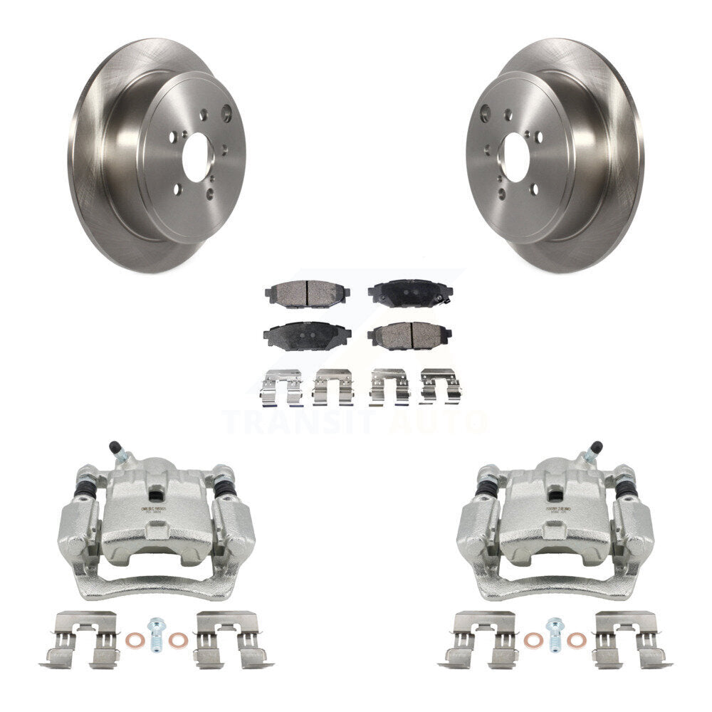 Rear Disc Brake Caliper Rotors And Semi-Metallic Pads Kit For Subaru WRX KC8-100694P