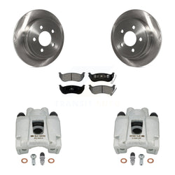 Rear Disc Brake Caliper Rotors And Semi-Metallic Pads Kit For Jeep Liberty Wrangler TJ KC8-100694S