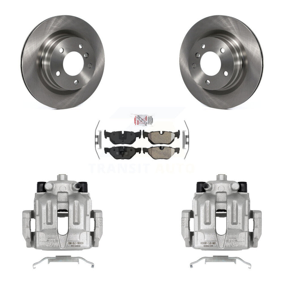 Rear Disc Brake Caliper Rotors And Semi-Metallic Pads Kit For BMW 328i 325i 323i KC8-100695N