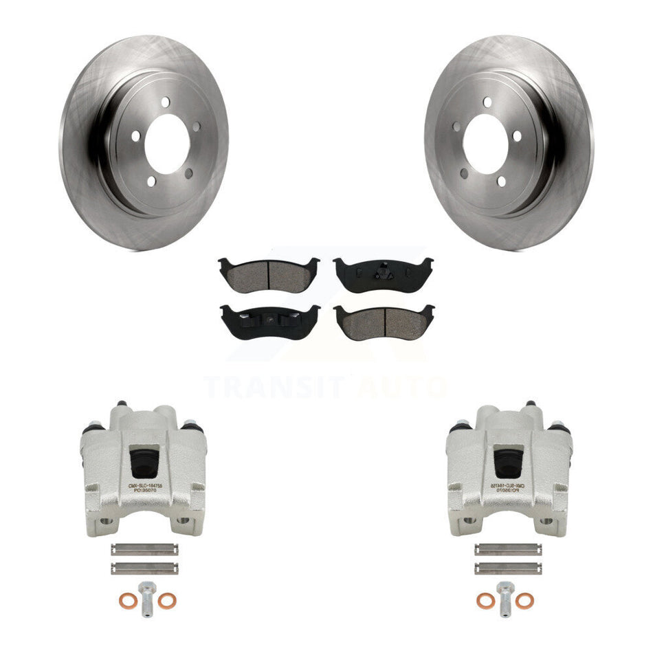 Rear Disc Brake Caliper Rotors And Semi-Metallic Pads Kit For Ford Explorer Mercury Mountaineer KC8-100695S