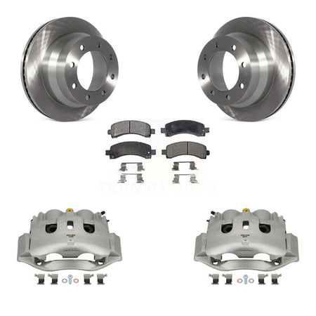 Rear Disc Brake Caliper Rotors And Semi-Metallic Pads Kit For Chevrolet Express 4500 KC8-100696P