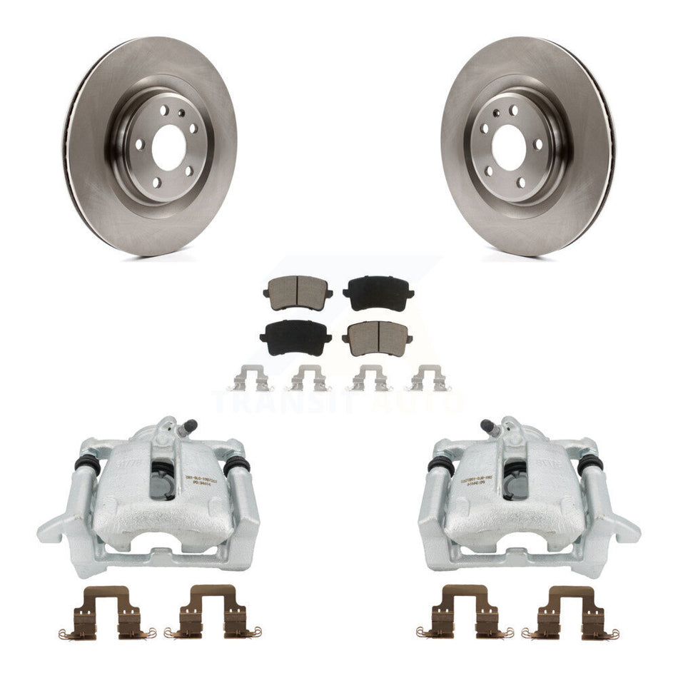 Rear Disc Brake Caliper Rotors And Ceramic Pads Kit For 2012 Audi A5 Quattro With 330mm Diameter Rotor KC8-100697C