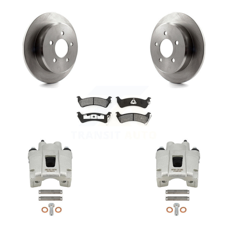 Rear Disc Brake Caliper Rotors And Semi-Metallic Pads Kit For 2001 Ford Explorer From 01 02 KC8-100697S