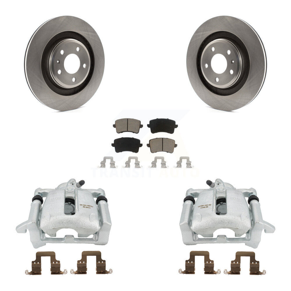 Rear Disc Brake Caliper Rotors And Ceramic Pads Kit For 2011 Audi A4 Quattro With 330mm Diameter Rotor KC8-100698C