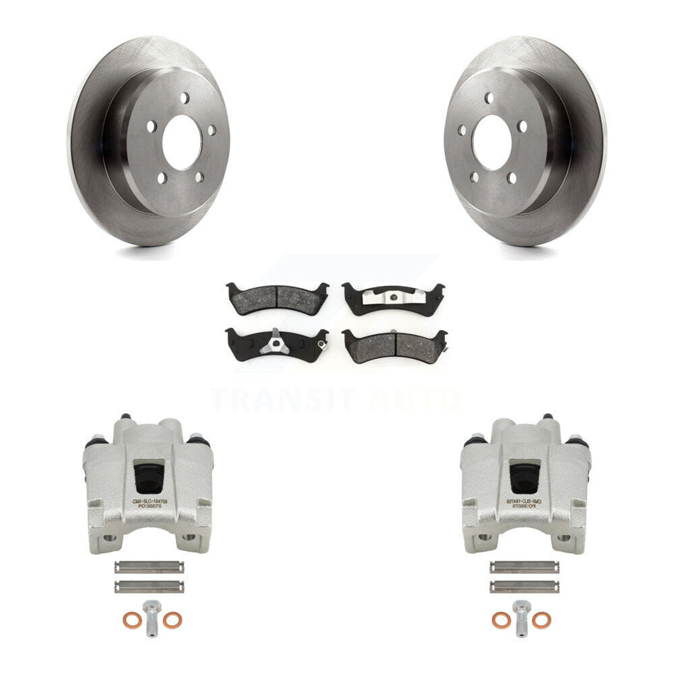 Rear Disc Brake Caliper Rotors And Semi-Metallic Pads Kit For 2001 Mercury Mountaineer From 01 02 KC8-100698S