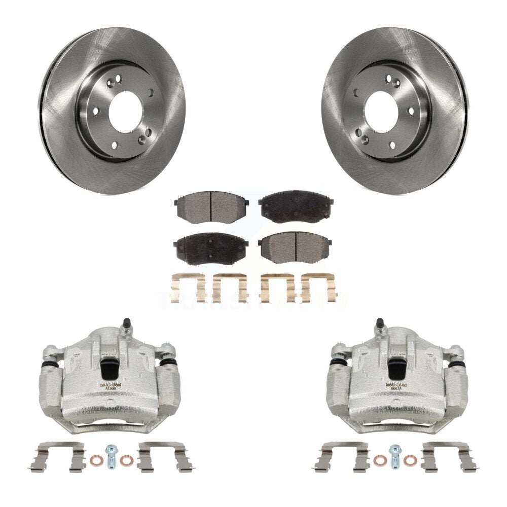 Front Disc Brake Caliper Rotors And Ceramic Pads Kit For Hyundai Tucson Kia Sportage FWD KC8-100698T