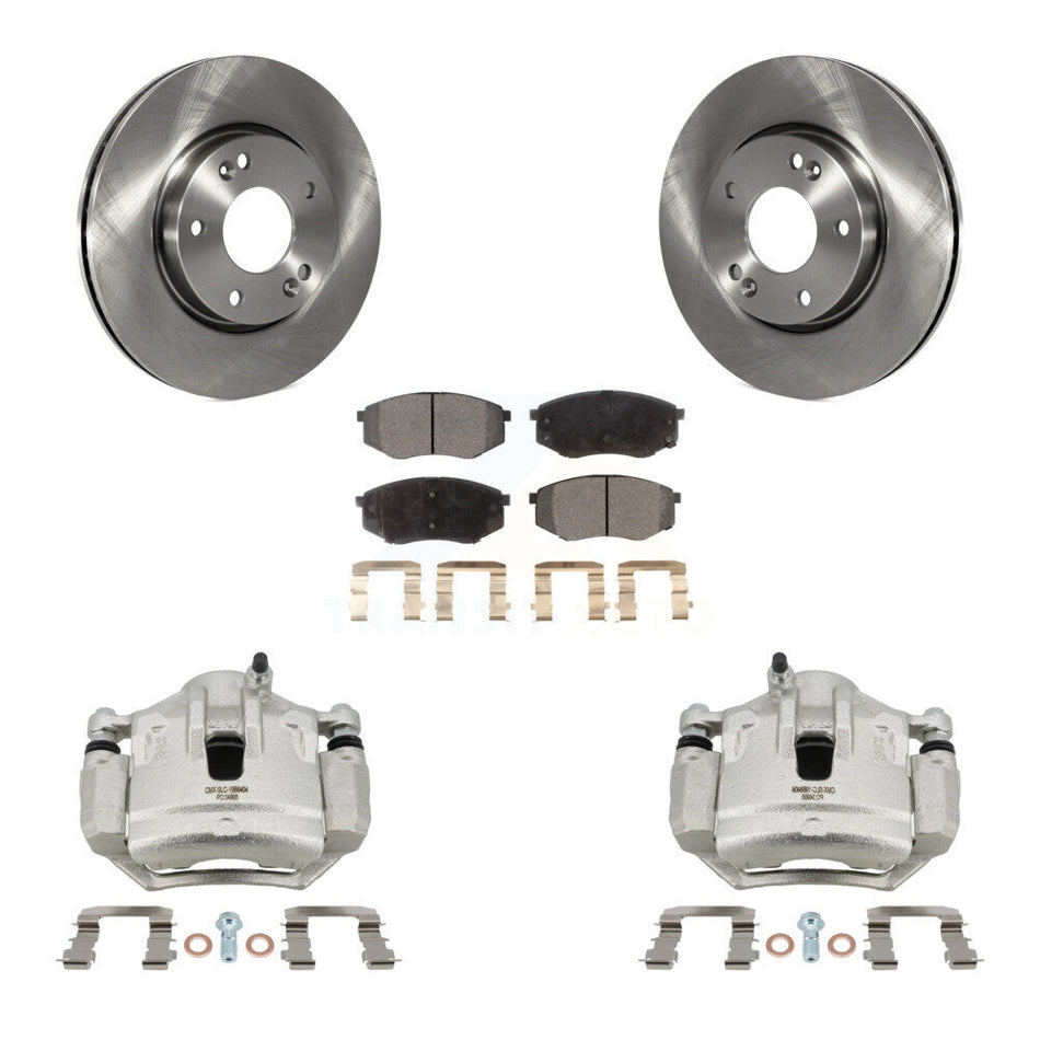 Front Disc Brake Caliper Rotors And Ceramic Pads Kit For Hyundai Tucson Kia Sportage FWD KC8-100698T
