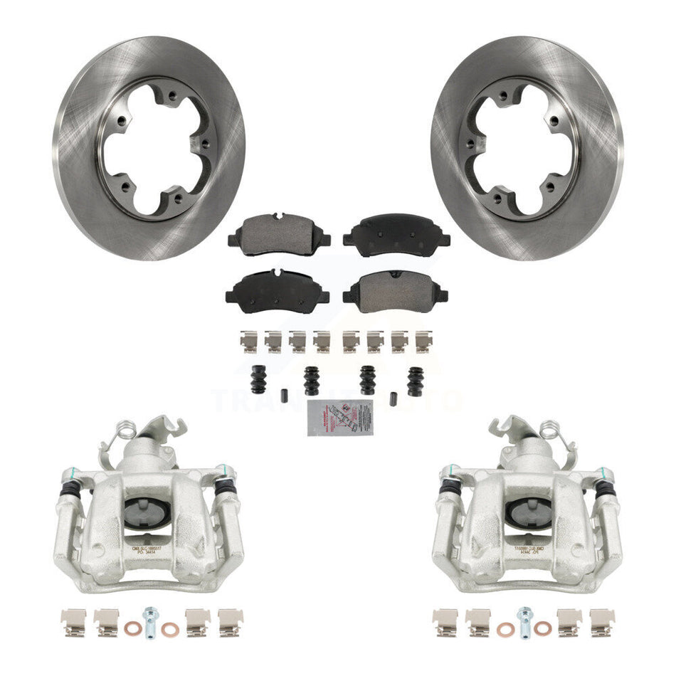 Rear Disc Brake Caliper Rotors Semi-Metallic Pad Kit For Ford Transit-250 Transit-150 HD KC8-100700N