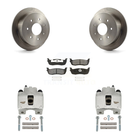 Rear Disc Brake Caliper Rotors And Semi-Metallic Pads Kit For Ford F-250 HD KC8-100700S