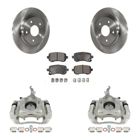 Rear Disc Brake Caliper Rotors And Semi-Metallic Pads Kit For 2009-2011 Dodge Journey KC8-100701P