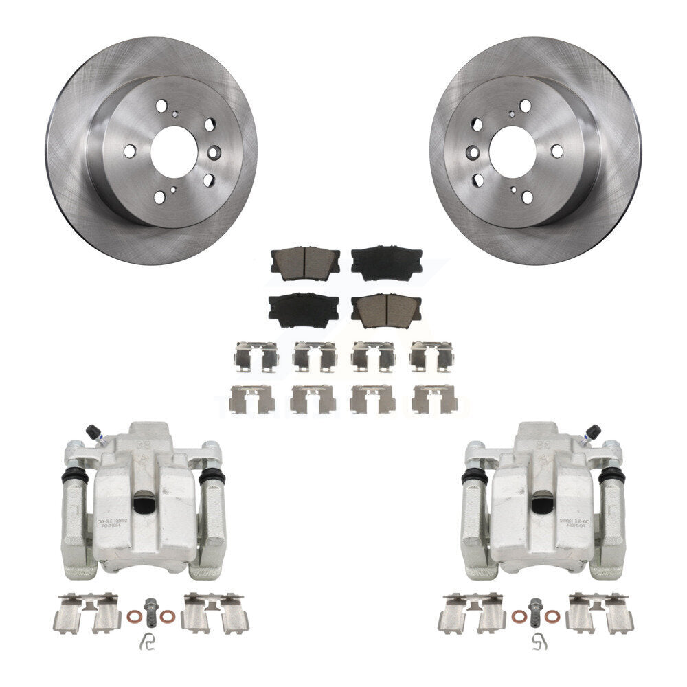 Rear Disc Brake Caliper Rotor Ceramic Pad Kit For Toyota Camry Lexus ES350 Avalon ES300h KC8-100702C