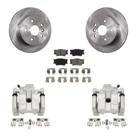 Rear Disc Brake Caliper Rotor Ceramic Pad Kit For Toyota Camry Lexus ES350 Avalon ES300h KC8-100702C