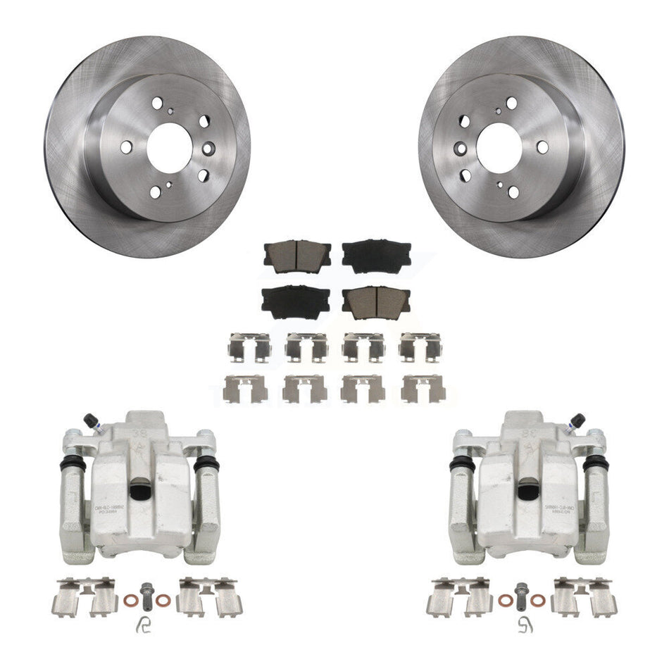 Rear Disc Brake Caliper Rotor Ceramic Pad Kit For Toyota Camry Lexus ES350 Avalon ES300h KC8-100702C