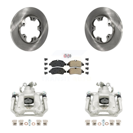 Rear Disc Brake Caliper Rotors Semi-Metallic Pad Kit For Ford Transit-250 Transit-150 HD KC8-100702N