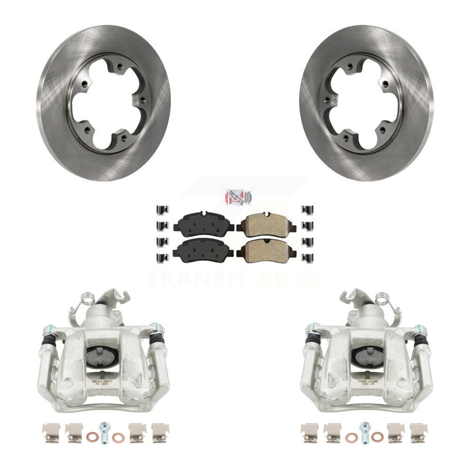 Rear Disc Brake Caliper Rotors Semi-Metallic Pad Kit For Ford Transit-250 Transit-150 HD KC8-100702N