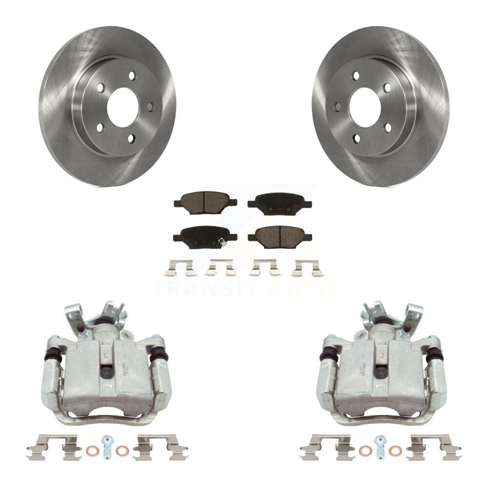 Rear Brake Caliper Rotor & Ceramic Pad Kit For Chevrolet Malibu Pontiac Cobalt G5 G6 Ion KC8-100703C