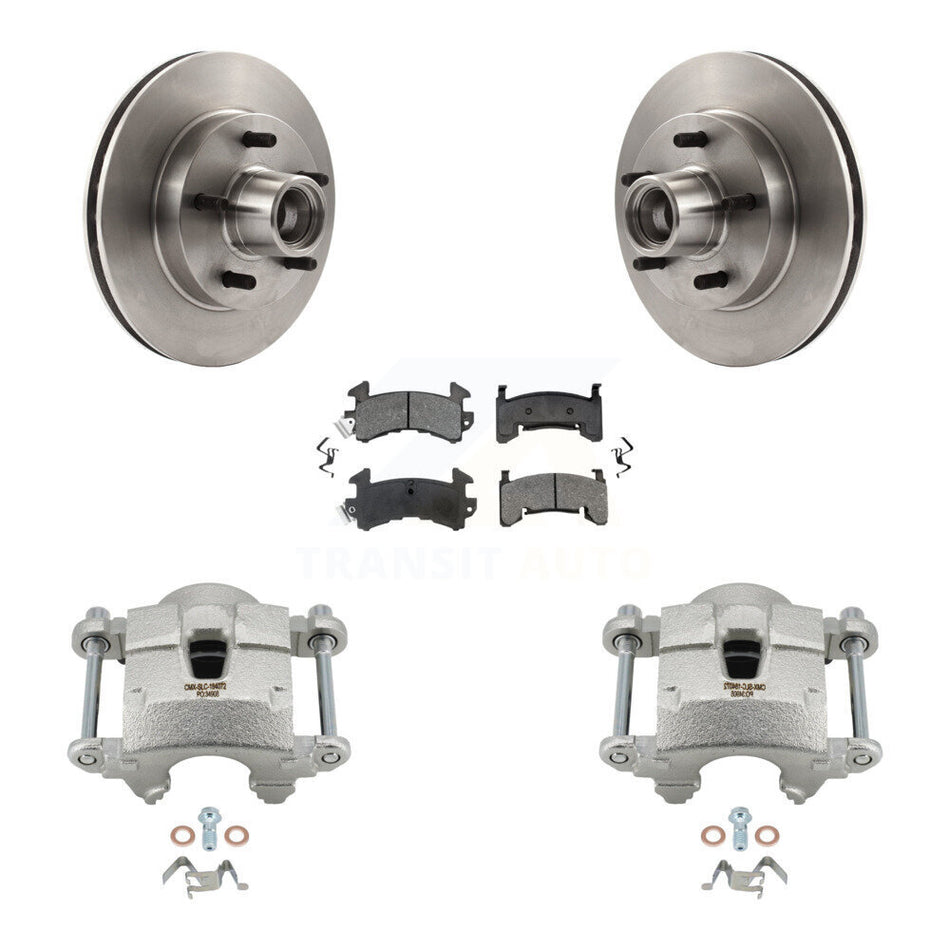 Front Brake Caliper Rotor Semi-Metallic Pad Kit For Chevrolet Camaro Pontiac S10 GMC S15 KC8-100706S