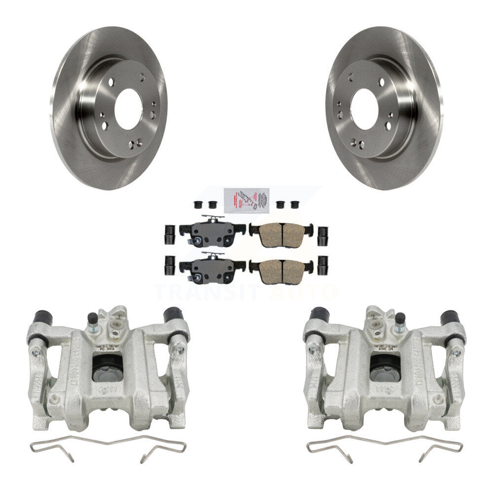 Rear Disc Brake Caliper Rotors And Ceramic Pads Kit For Honda Civic Insight KC8-100707N